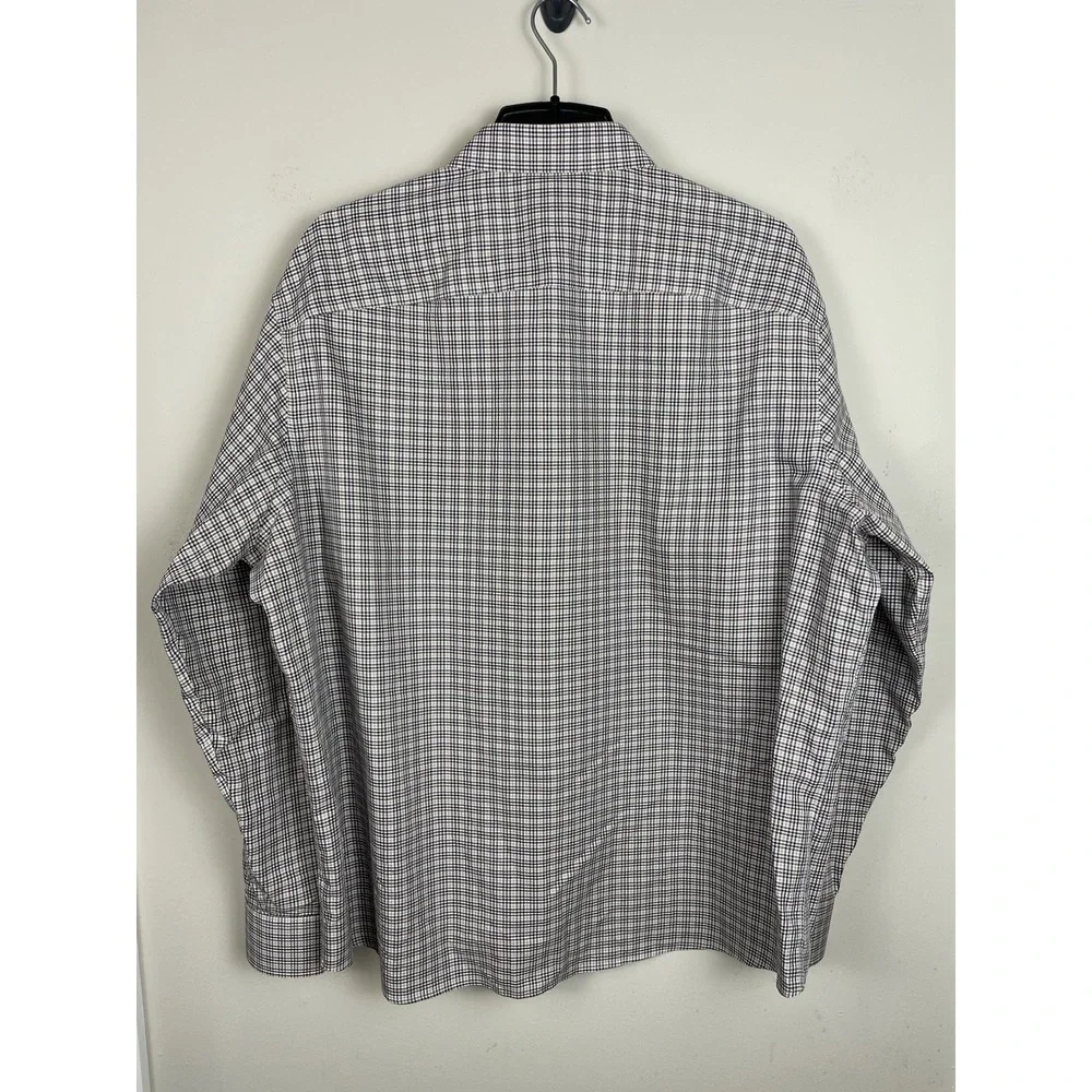 UNTUCKit Vinchenzo Wrinkle Free Shirt Men's 3XL Multi White Check‎ Cotton Casual - Picture 3 of 8